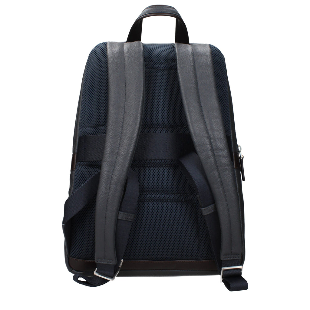 Piquadro Gray Leather Backpack